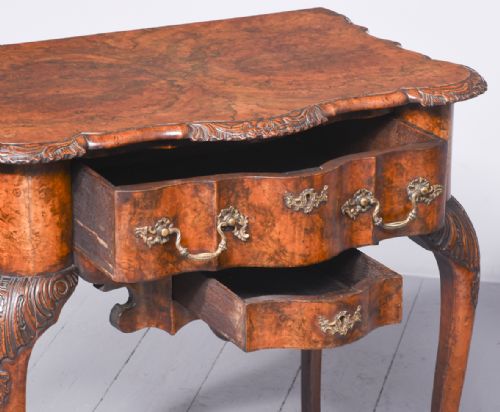 QUALITY DUTCH BURRWALNUT LOWBOY - ADDITIONAL PHOTO 7