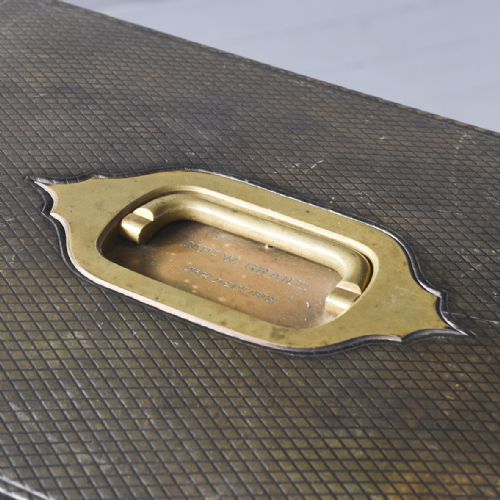 EXHIBITION QUALITY EMBOSSED LEATHER WRITING BOX - ADDITIONAL PHOTO 1