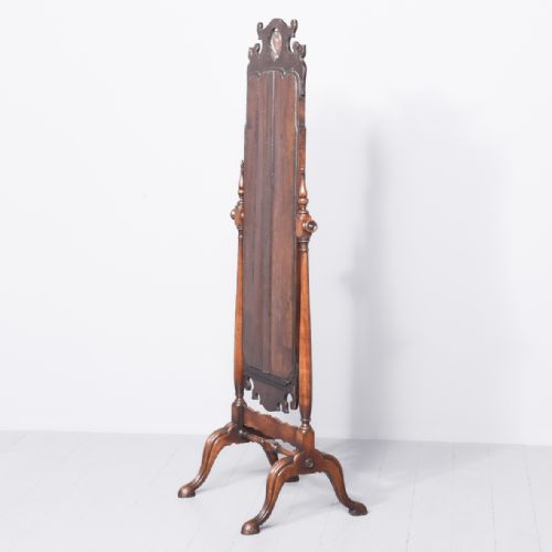 RARE GEORGIANSTYLE GILDED WALNUT TALL CHEVAL MIRROR - ADDITIONAL PHOTO 7