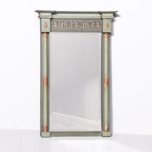 Elegant Green Painted Pier Mirror