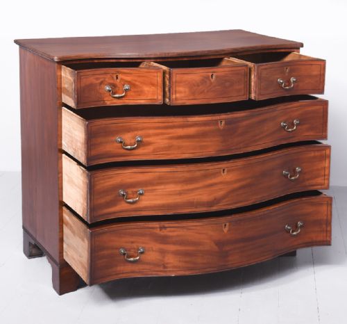 SCOTTISH GEORGE III SERPENTINE CHEST OF DRAWERS - ADDITIONAL PHOTO 6