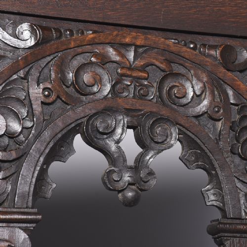 LARGE CARVED DUTCHFLEMISH CARVED HALLSTAND - ADDITIONAL PHOTO 3