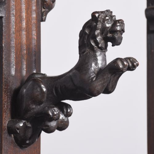 LARGE CARVED DUTCHFLEMISH CARVED HALLSTAND - ADDITIONAL PHOTO 4