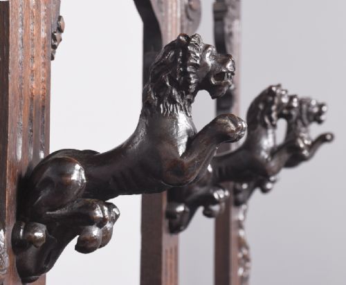 LARGE CARVED DUTCHFLEMISH CARVED HALLSTAND - ADDITIONAL PHOTO 5