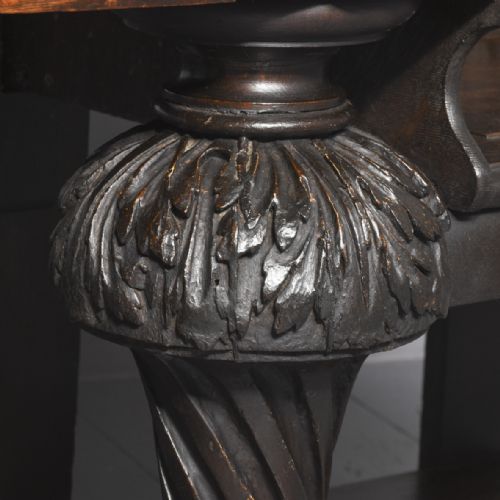 LARGE CARVED DUTCHFLEMISH CARVED HALLSTAND - ADDITIONAL PHOTO 7