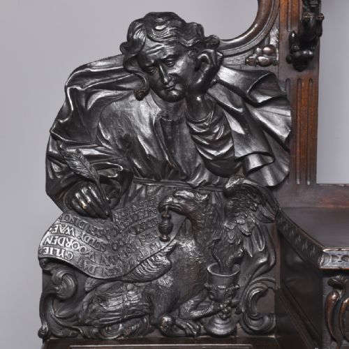LARGE CARVED DUTCHFLEMISH CARVED HALLSTAND - ADDITIONAL PHOTO 10