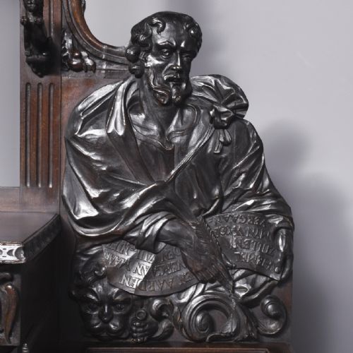 LARGE CARVED DUTCHFLEMISH CARVED HALLSTAND - ADDITIONAL PHOTO 11