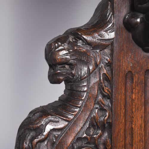 LARGE CARVED DUTCHFLEMISH CARVED HALLSTAND - ADDITIONAL PHOTO 14