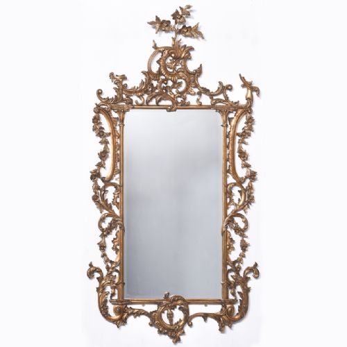 Carved Giltwood Chippendale Style Mirror
