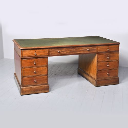 George III Mahogany Partners Desk