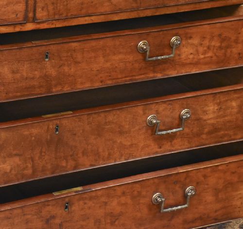 GEORGE IV INLAID 4 DOOR BREAKFRONT LINEN PRESS - ADDITIONAL PHOTO 1