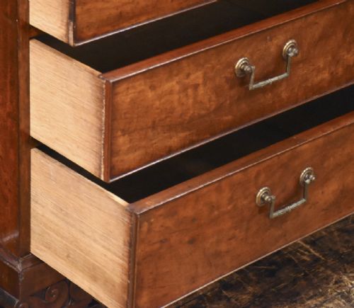 GEORGE IV INLAID 4 DOOR BREAKFRONT LINEN PRESS - ADDITIONAL PHOTO 3