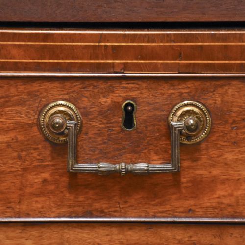 GEORGE IV INLAID 4 DOOR BREAKFRONT LINEN PRESS - ADDITIONAL PHOTO 5