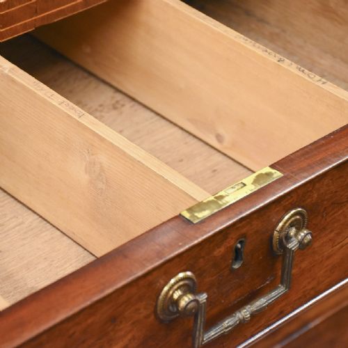GEORGE IV INLAID 4 DOOR BREAKFRONT LINEN PRESS - ADDITIONAL PHOTO 8