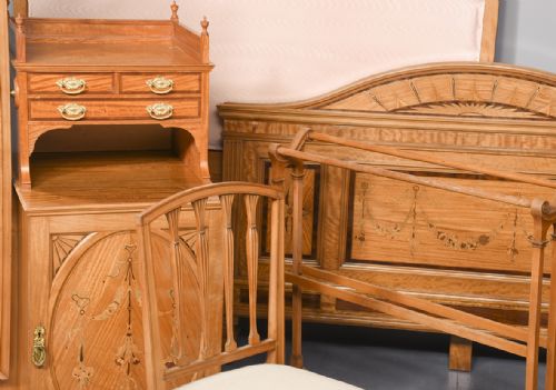 9 PIECE INLAID SATINWOOD BEDROOM SUITE - ADDITIONAL PHOTO 11