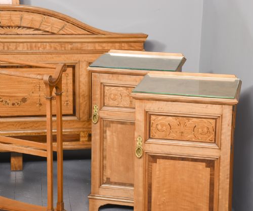 9 PIECE INLAID SATINWOOD BEDROOM SUITE - ADDITIONAL PHOTO 12