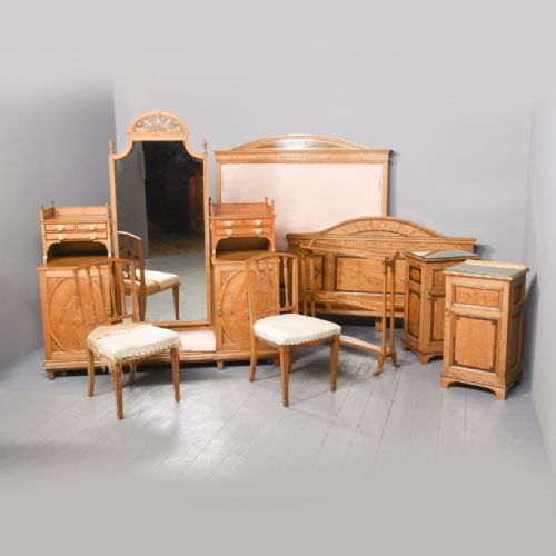 9 PIECE INLAID SATINWOOD BEDROOM SUITE - ADDITIONAL PHOTO 13