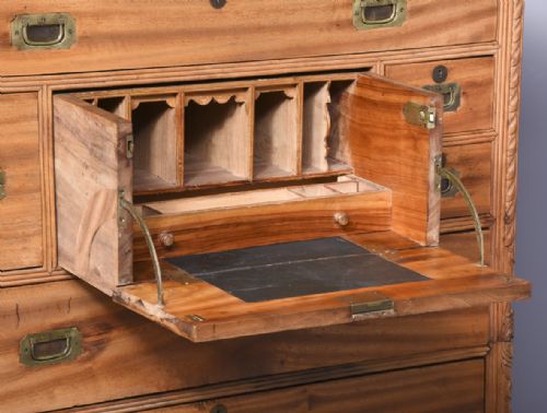 SOLID CAMPHOR WOOD SECRETAIRE MILITARY CHEST - ADDITIONAL PHOTO 10