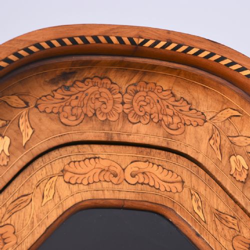 DUTCH MARQUETRY INLAID WALNUT BOOKCASE OR DISPLAY CABINET ON CHEST - ADDITIONAL PHOTO 2
