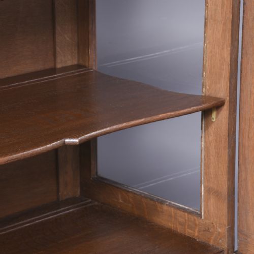 DUTCH MARQUETRY INLAID WALNUT BOOKCASE OR DISPLAY CABINET ON CHEST - ADDITIONAL PHOTO 12