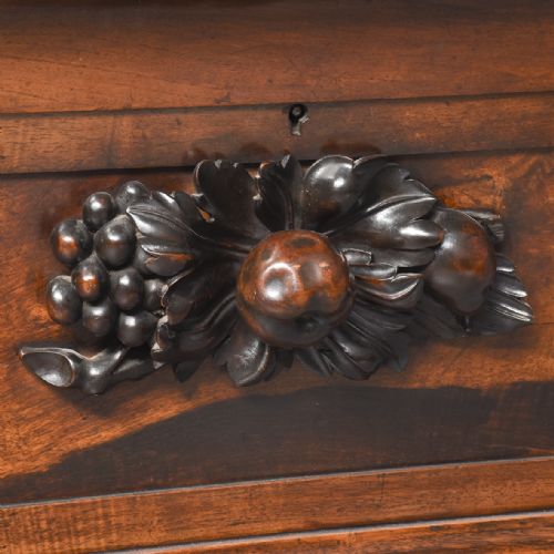 MASSIVE CARVED VICTORIAN WALNUT WINE COOLER - ADDITIONAL PHOTO 2