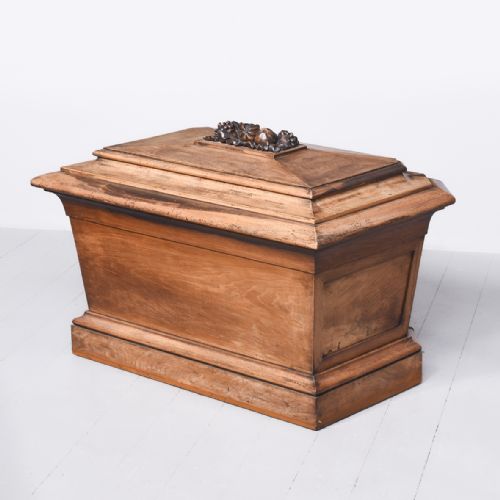 MASSIVE CARVED VICTORIAN WALNUT WINE COOLER - ADDITIONAL PHOTO 7