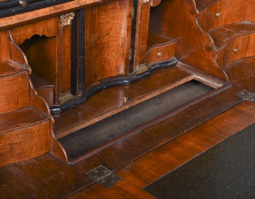 DUTCH BURR WALNUT BUREAU BOOKCASE - ADDITIONAL PHOTO 11