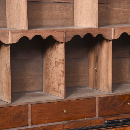 DUTCH BURR WALNUT BUREAU BOOKCASE - ADDITIONAL PHOTO 14