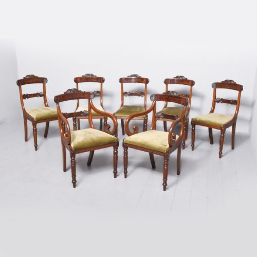 Set of 8 George IV Mahogany Dining Chairs