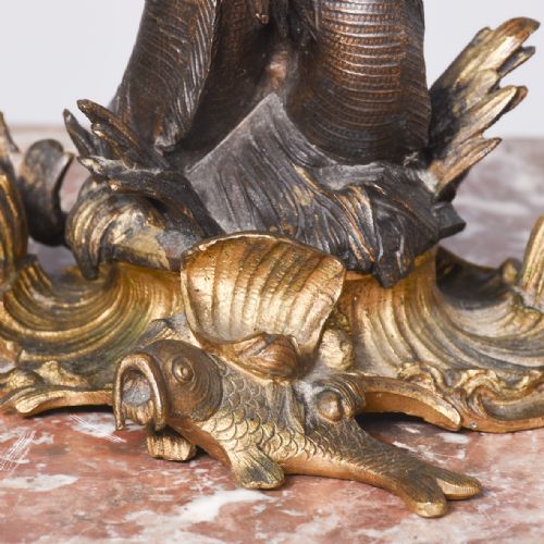 PAIR OF BRONZE GILDED LAMPS - ADDITIONAL PHOTO 4