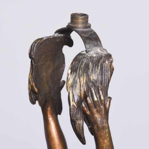 PAIR OF BRONZE GILDED LAMPS - ADDITIONAL PHOTO 5