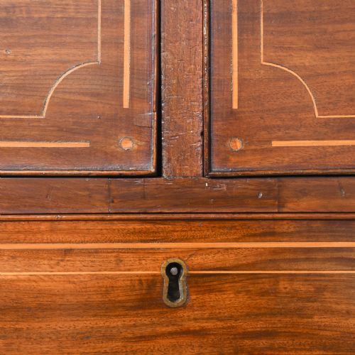 QUALITY GEORGE III INLAID MAHOGANY CHESTON CHEST IN PERFECT ORIGINAL CONDITION - ADDITIONAL PHOTO 2