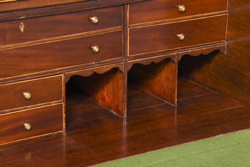GEORGE III INLAID MAHOGANY SECRETAIRE BOOKCASE IN PRISTINE ORIGINAL CONDITION - ADDITIONAL PHOTO 2