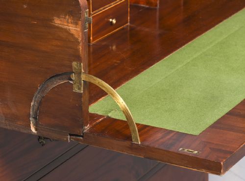 GEORGE III INLAID MAHOGANY SECRETAIRE BOOKCASE IN PRISTINE ORIGINAL CONDITION - ADDITIONAL PHOTO 3