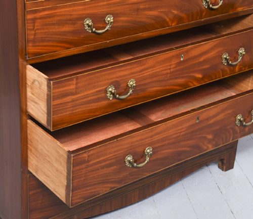 GEORGE III INLAID MAHOGANY SECRETAIRE BOOKCASE IN PRISTINE ORIGINAL CONDITION - ADDITIONAL PHOTO 4