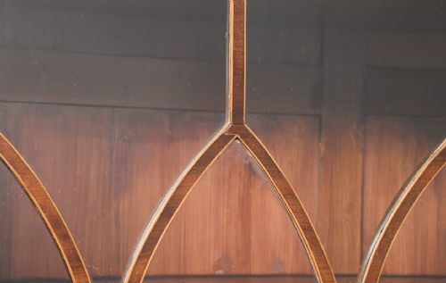 GEORGE III INLAID MAHOGANY SECRETAIRE BOOKCASE IN PRISTINE ORIGINAL CONDITION - ADDITIONAL PHOTO 7