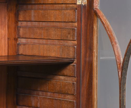 GEORGE III INLAID MAHOGANY SECRETAIRE BOOKCASE IN PRISTINE ORIGINAL CONDITION - ADDITIONAL PHOTO 9