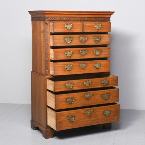QUALITY NEATSIZED GEORGE III CHEST ON CHEST IN ORIGINAL CONDITION - ADDITIONAL PHOTO 6
