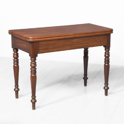 Quality Mid Victorian Mahogany Fold Over Tea Table/small Dining Table