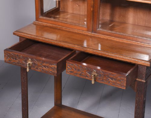 RARE PAIR OF NEOCLASSICALSTYLE MAHOGANY CABINETS ON STANDS BY C HINDLEY SONS LONDON - ADDITIONAL PHOTO 3