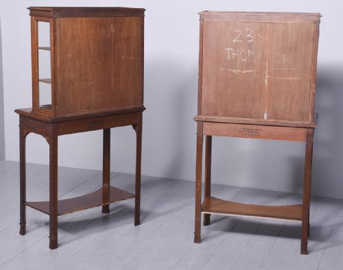 RARE PAIR OF NEOCLASSICALSTYLE MAHOGANY CABINETS ON STANDS BY C HINDLEY SONS LONDON - ADDITIONAL PHOTO 12