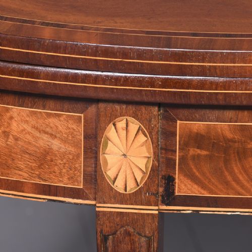 QUALITY INLAID MAHOGANY GEORGE III FOLD OVER TABLE - ADDITIONAL PHOTO 1