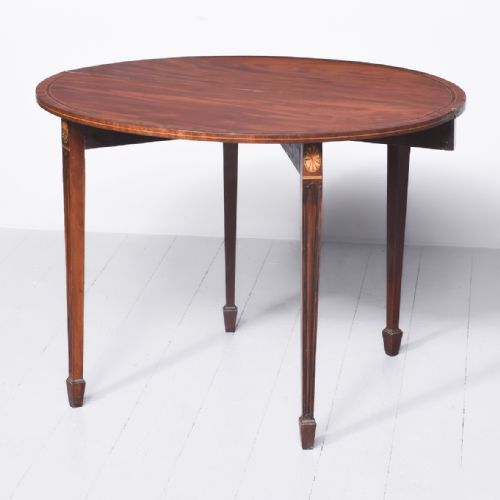 QUALITY INLAID MAHOGANY GEORGE III FOLD OVER TABLE - ADDITIONAL PHOTO 6