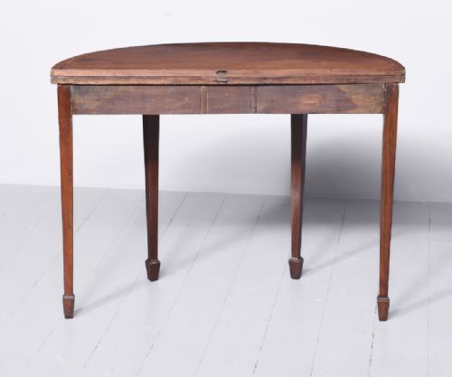 QUALITY INLAID MAHOGANY GEORGE III FOLD OVER TABLE - ADDITIONAL PHOTO 7