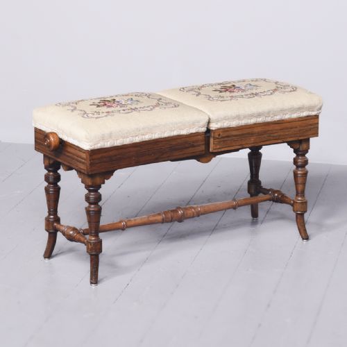 Professional Adjustable Rosewood Duet Stool