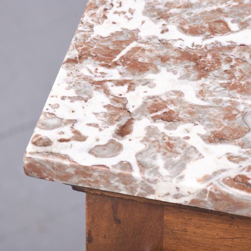 PAIR OF MARBLE TOPPED BEDSIDE CABINETS - ADDITIONAL PHOTO 1