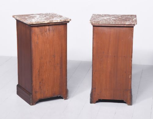 PAIR OF MARBLE TOPPED BEDSIDE CABINETS - ADDITIONAL PHOTO 8