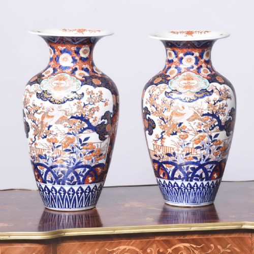 Pair of Large Imari Vases