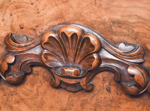EXCEPTIONAL PAIR OF LARGE BURR WALNUT BOWFRONT BEDSIDE LOCKERS - ADDITIONAL PHOTO 2