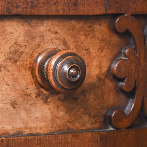 EXCEPTIONAL PAIR OF LARGE BURR WALNUT BOWFRONT BEDSIDE LOCKERS - ADDITIONAL PHOTO 3